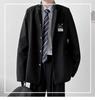 Men's Trendy College-Style Retro Suit Jacket - Zhongshan Japanese DK Design