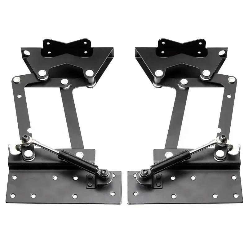 Mecanismo de Bisagra Plegable Elevable para Mesa Hardware Bisagras para Muebles 2 Piezas Acero Resistente Bisagra Hidráulica Plegable Elevación de Tapa para Escritorio