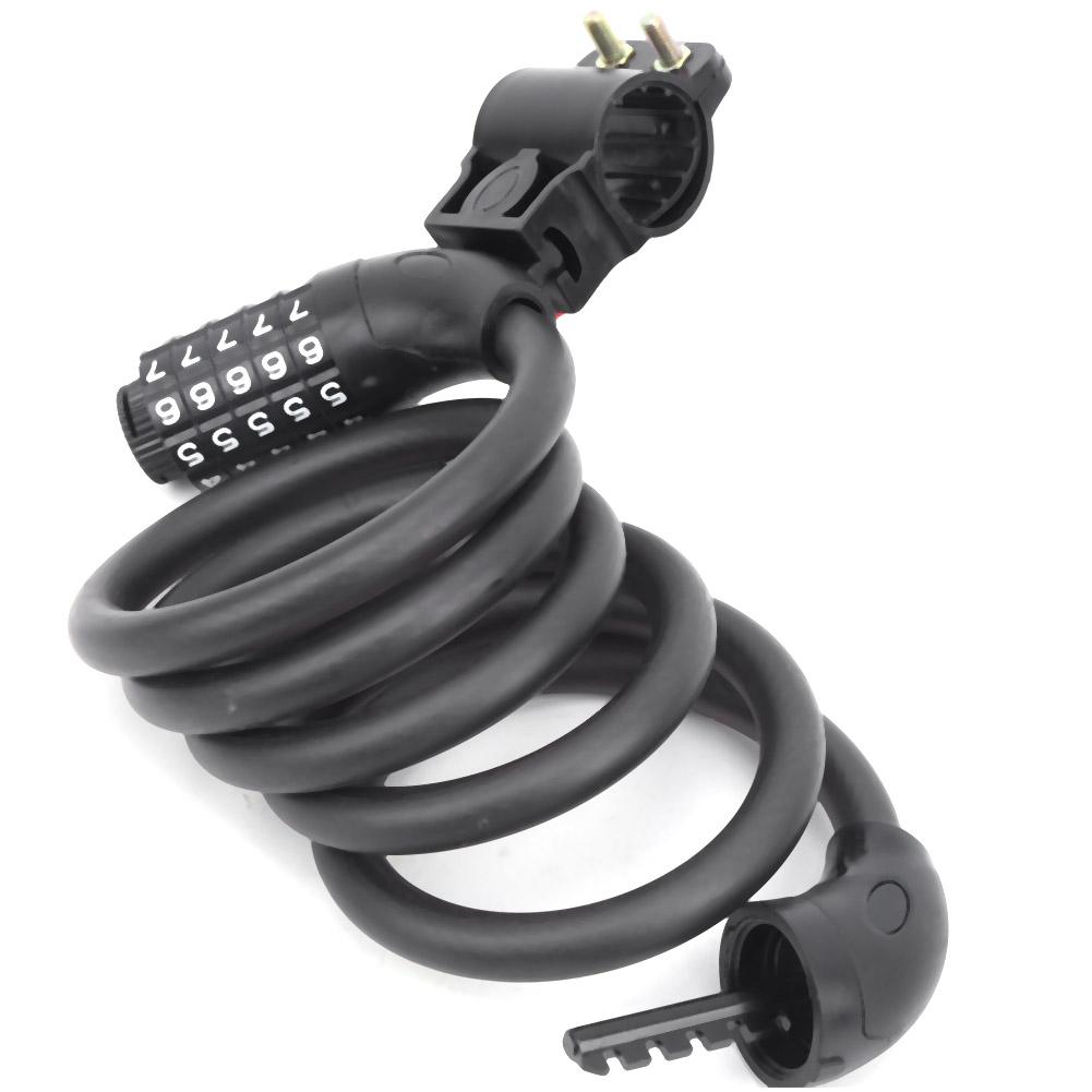 1.5M Portable Antitheft Strip Lock Disc Brake Lock Fivedigit Password for Mountain Bike