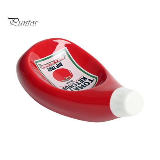 Dipping Dish Eye-catching Unique Shape Ceramic Tomato Ketchup Dipping Bowl Desktop Decor for Home