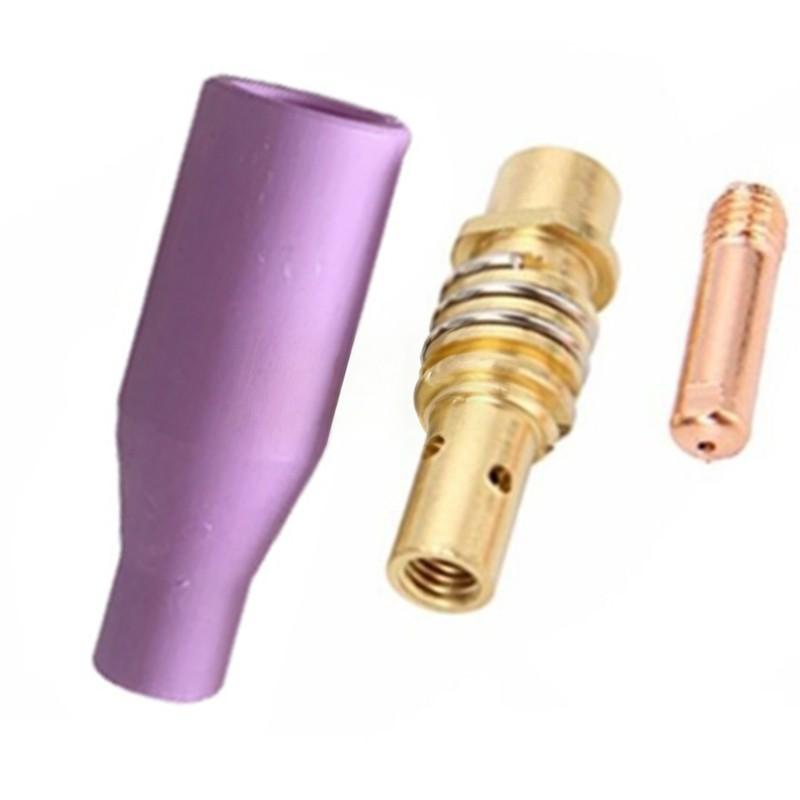 Fresh MIG For 15AK Argon Arc 0.8Mm Welding Torch Gas Nozzle Contact Tip Nozzle Holder For 15AK