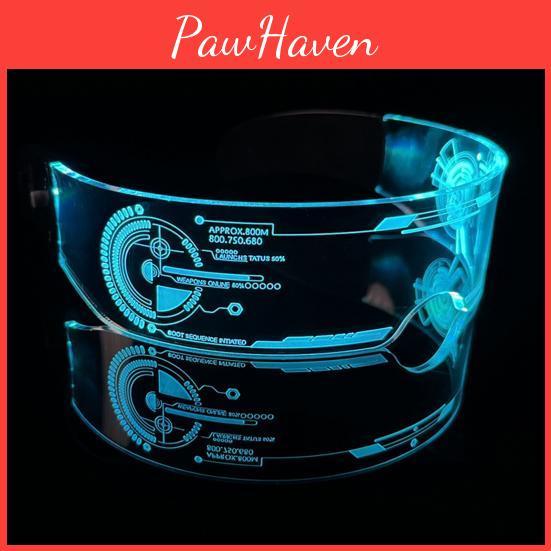 Rave Glasses Space Yousheng Led Sunglasses 7 Colors Flashing Comfortable Fit Ultralight Multicolor Lightup Goggles Eyewear