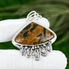 925 Silver Trillion Natural Bauxite Daughter Engagement Ethnic Pendant Jewelry
