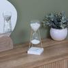 Olen Hourglass 21Cm Glass And Marble Resin Base