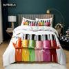 Fashion Sleep Bedding Collection Makeup Cosmetic Theme Bedspread Cover Polyester Perfume Lipstick Nail Polish Brush Print Pattern Quilt Cover King