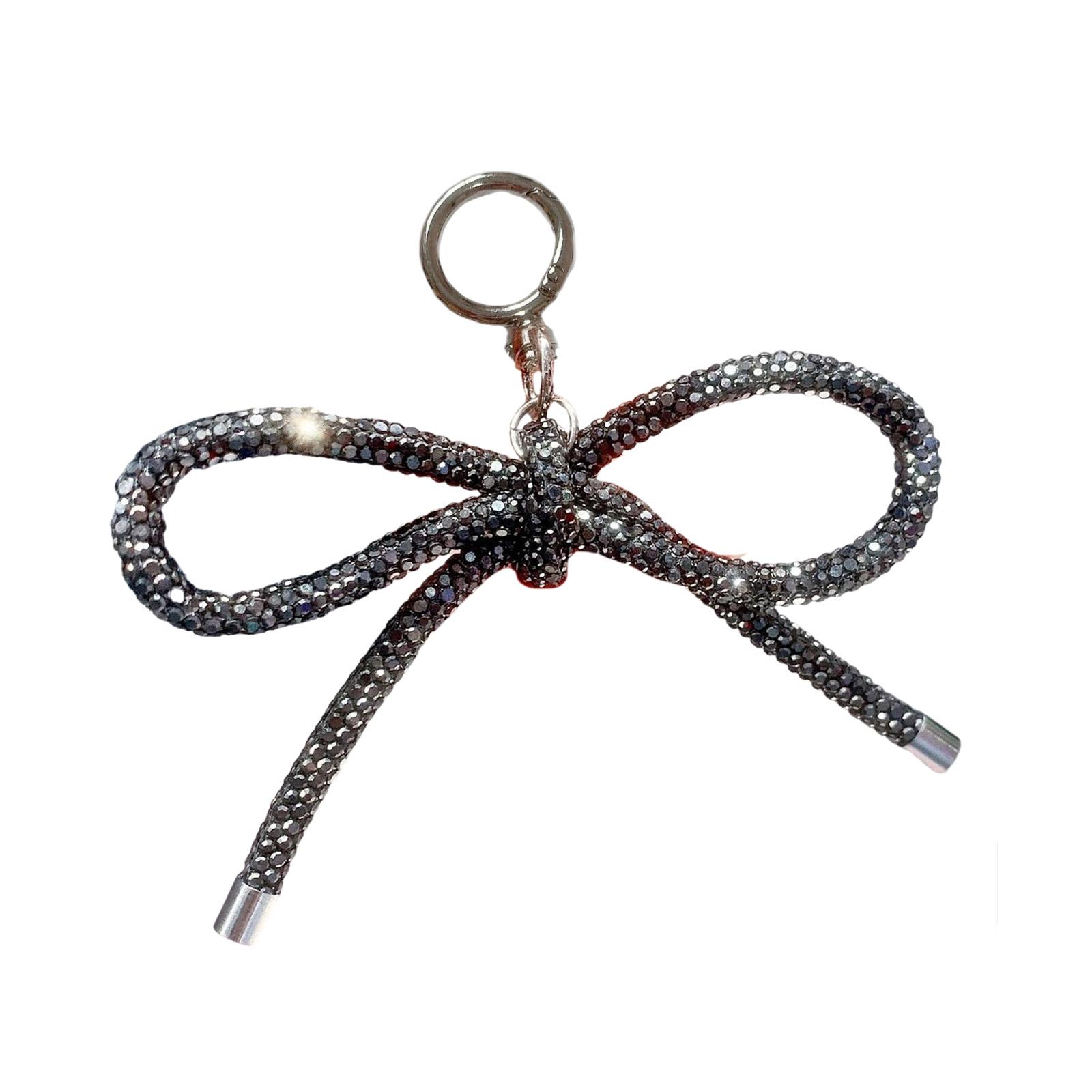 

Блестящие брелоки с бантиком из страз, портативный модный аксессуар, подходящий для украшения телефона, сумки, ключей, усиливающий шарм