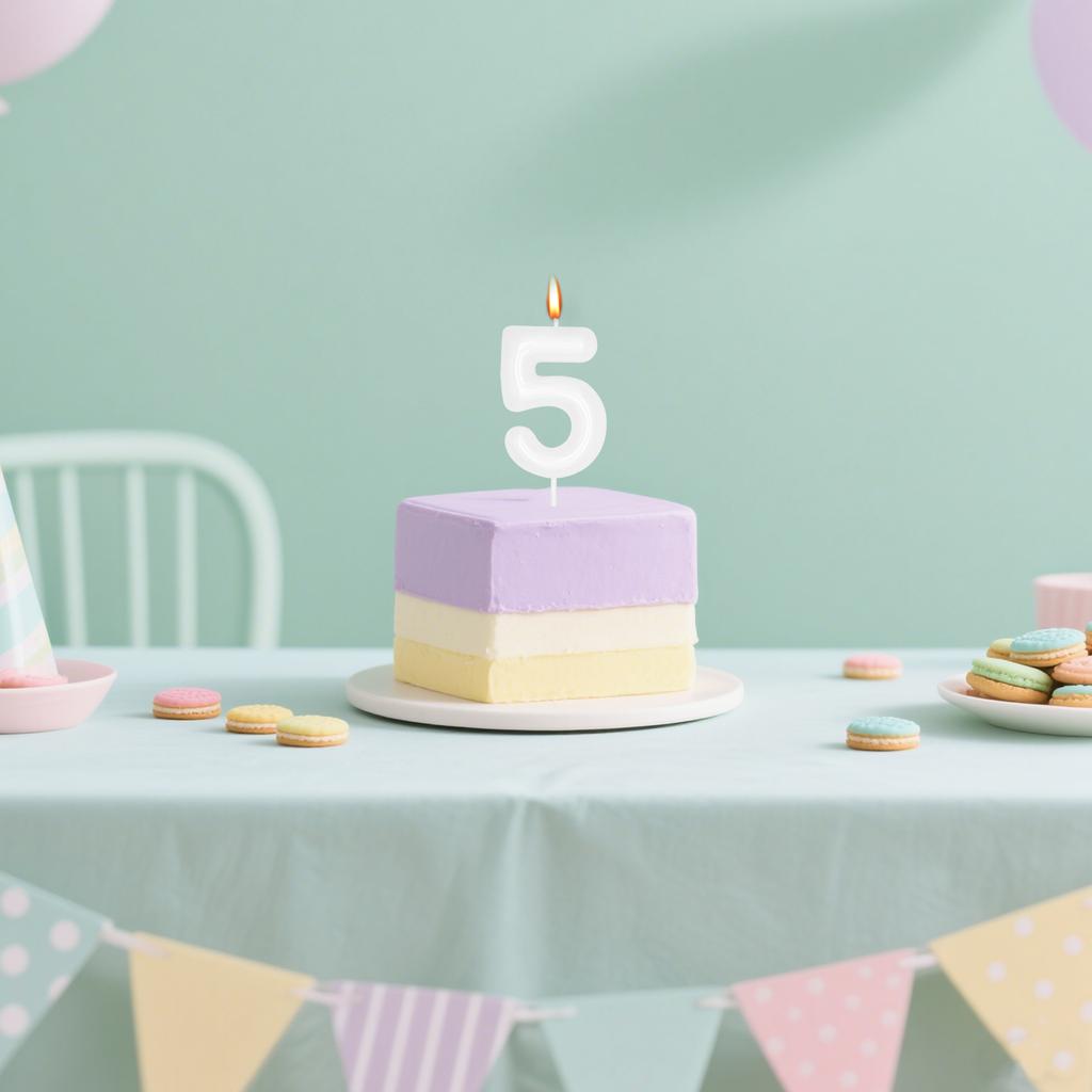 1 Pcs Birthday Number Candle,0-9 Number Candle for Birthday Party Decoration, Number Candle for Cake Top