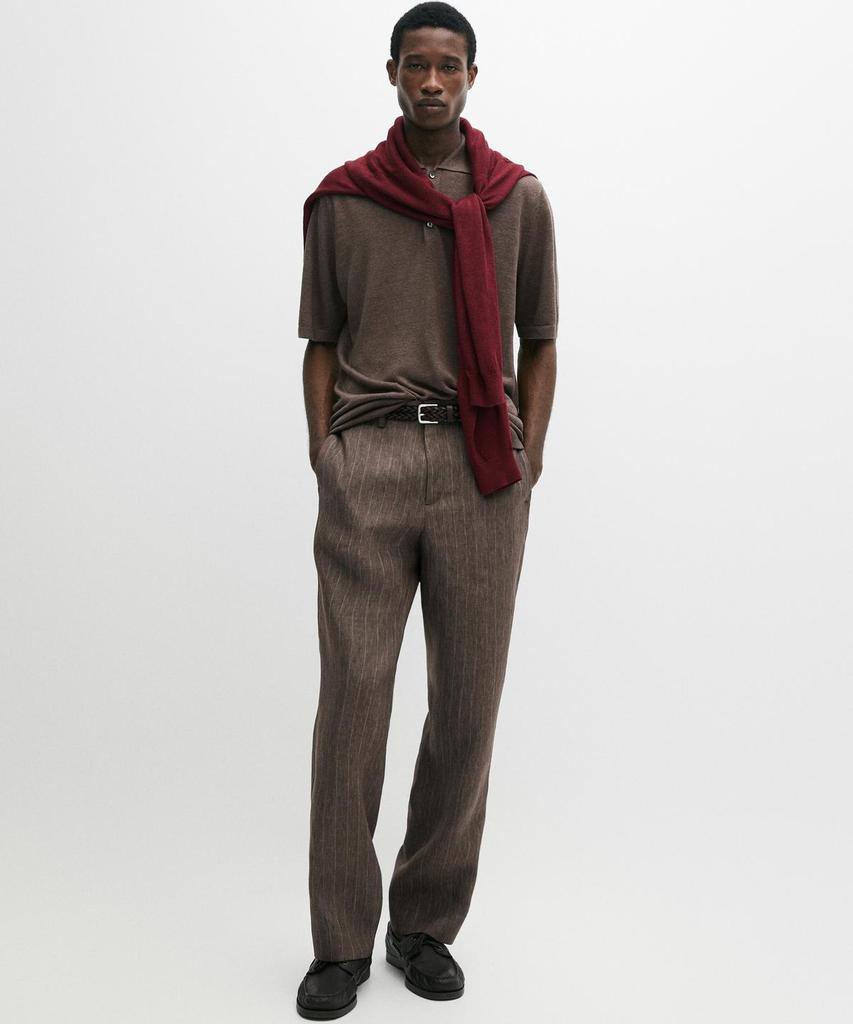 Masimodutti Linen Striped Pants