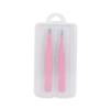 Pink 2/4Pcs High-Quality Eyebrow Tweezer Hair Beauty Fine Hairs Puller Stainless Steel Slanted Brow Clips Removal Makeup Tools