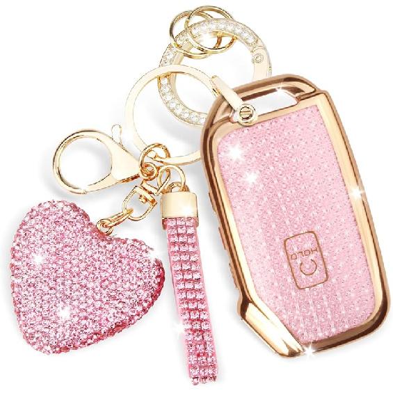 FT FUNTOR For Kia Key Fob Cover,Compatible With Kia Soul Forte Telluride K5 Seltos NIRO Sportage Sorento,5 Buttons TPU For Kia K5 Key Fob Cover With