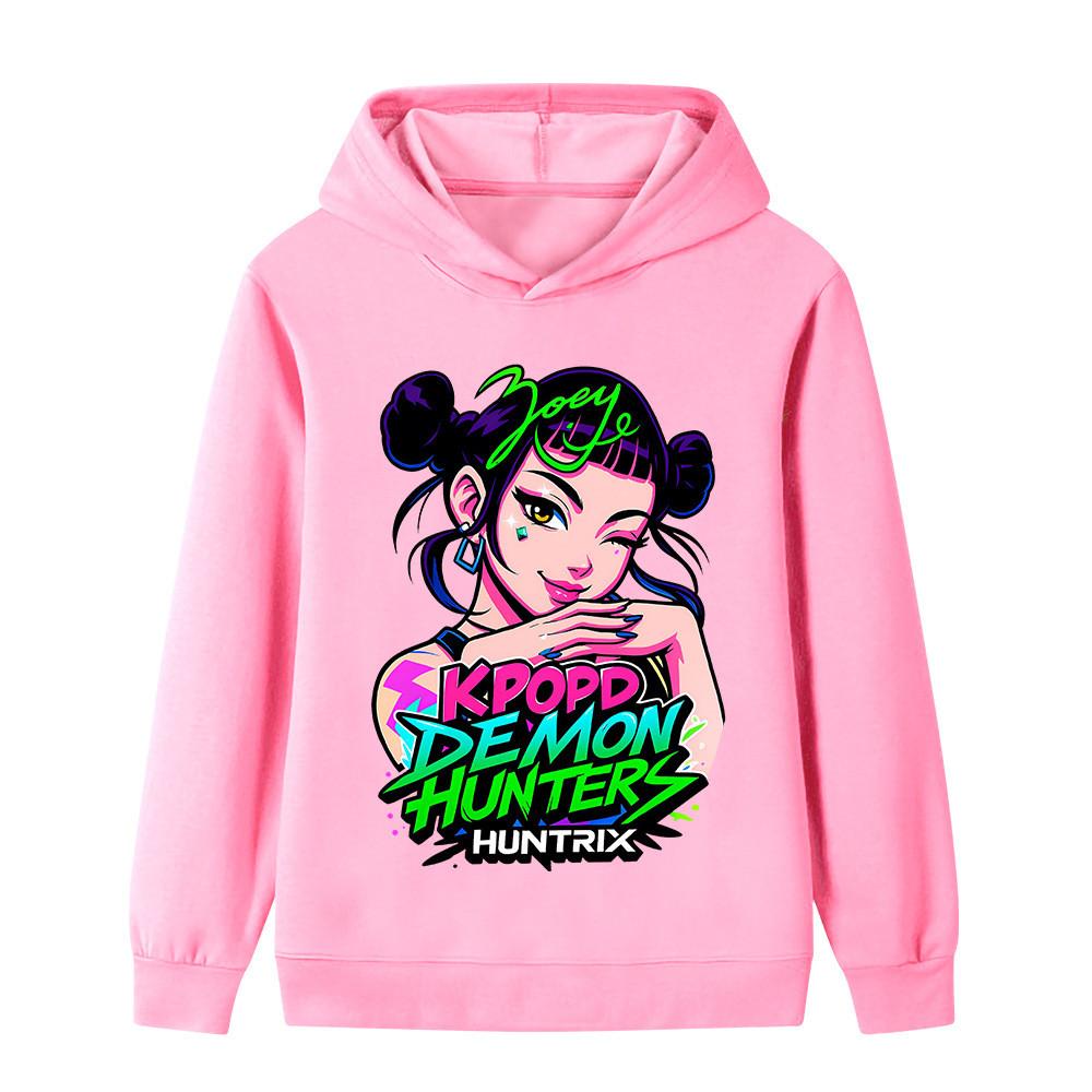 B1214 Kinder Jungen Mädchen Kpop Rumi Zoey Mira Print Langarm Hoodie