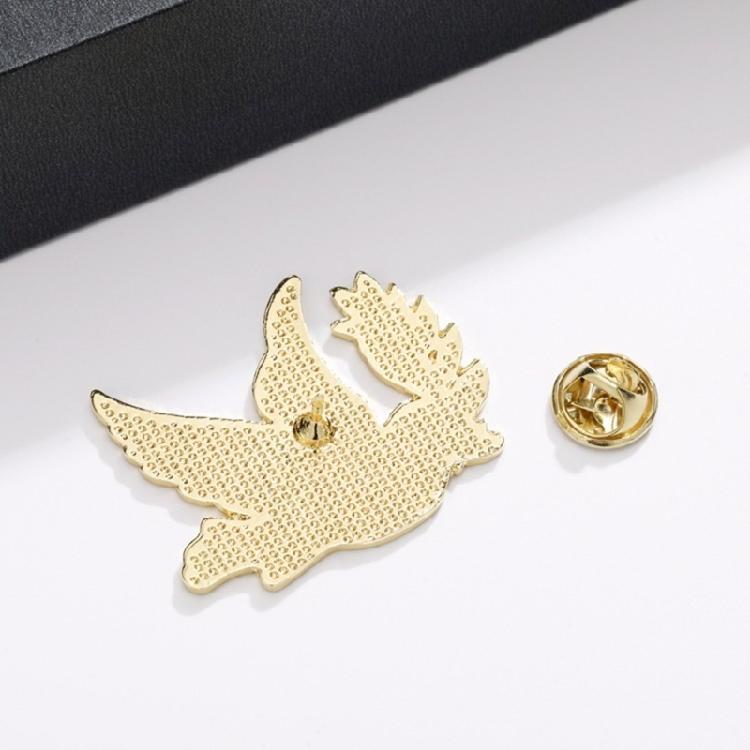 Künstlerische Friedenstauben Anstecknadel Metall Pin Legierung Textur Freundschaftsabzeichen Geeignet für Modefans, die einzigartige Accessoires suchen