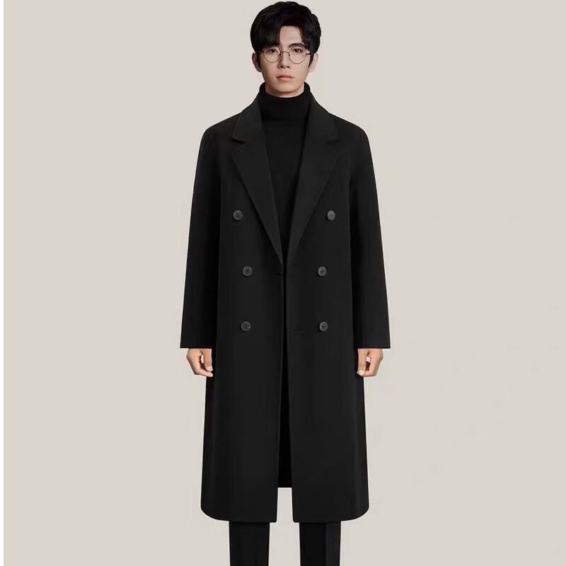 

Мужское осенне-зимнее двубортное деловое пальто Tu Ruiqi One Size