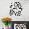 Elegant Metal Wall Art Female Sculpture Indoor Outdoor Modern Decor Minimalist Home Living Room