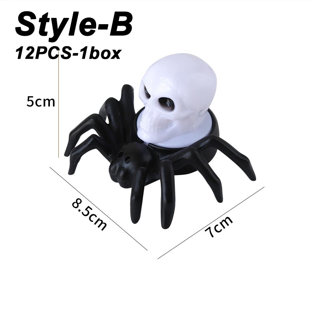 

12/1PCS LED Spider Candle Light Lamp Flickering Flameless Battery Lights Flashing Electric Candles Hallowe Props Halloween Decor