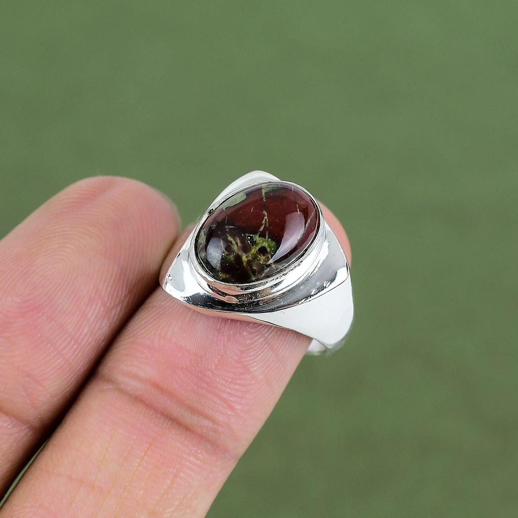 Dragon Bloodstone Ring 925 Sterling Silver Ring Latest Design Ring Handmade Jewelry Beautiful Gemstone Ring For Gifts Available In Ring Size