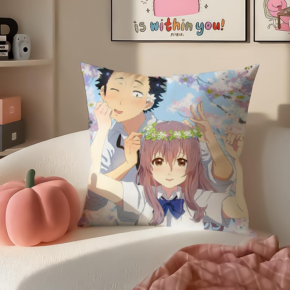 Katachi Healing Anime AA Silent Voice Cushion Cover Pillowcase Short Plush Invisible zipper Room Sofa Cushion Cover 30X30cm