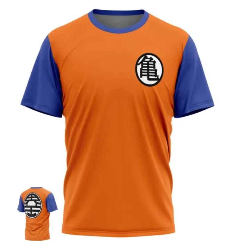 2026 Summer Dragon Ball Goku Kame Kanji 3D Print Oversized Crew Neck T-Shirt High Quality Anime Streetwear Y2K Casual Tops XXS
