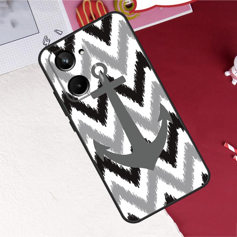 Stripes Anchor Boat Ship Wheel For Realme 10 11 12 13 14 Pro Plus GT6 GT7 15 Pro C61 C67 C63 C71 C55 C51 C65 C53 C75 Case