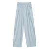 Radish pants women's spring and summer 2025 new Harlan pants white drape small nine-point ice silk wide-leg grandma pants