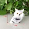 Christmas Owl Ornament Toy, White Black Furry Plush Baby Owl Model, Furry Cute Bird Christmas Ornament for Holiday Desktop Decor