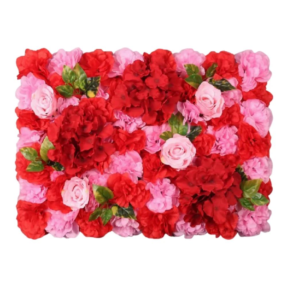 Handmade Artificial Flower Wall Panels Realistic Romantic Rose Wedding Background Durable 60X40cm Wedding Wall Backdrop