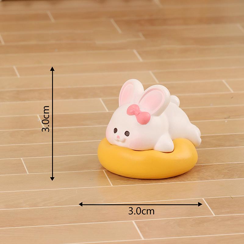 Mini Cute Resin Cat Dog Pig Rabbit Animal Doll Model Desktop Ornament Cartoon Figures Fairy Garden Decoration Accessories