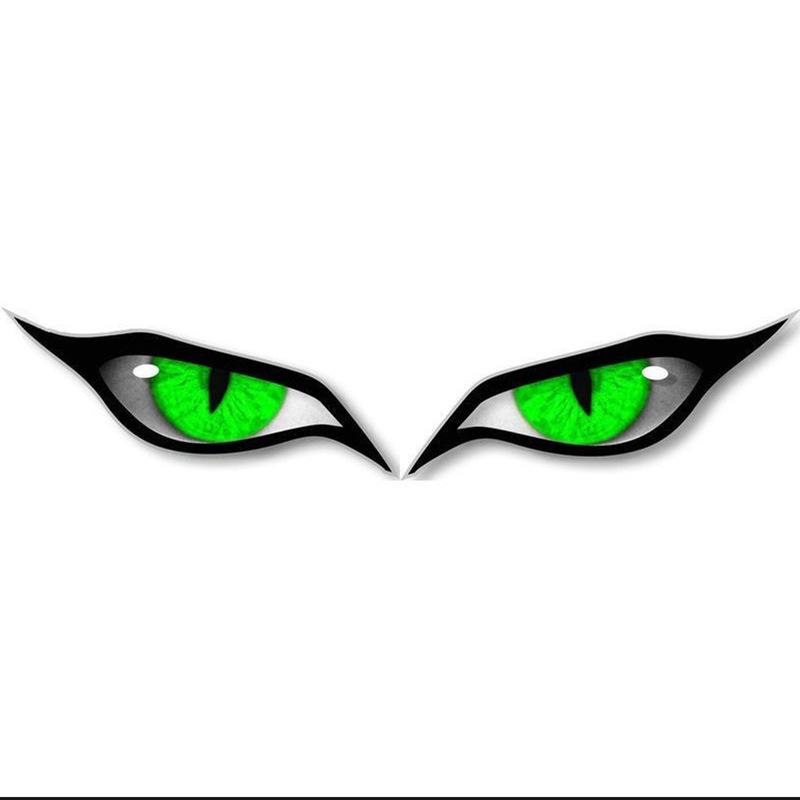 Cat Eye 3D Rearview Mirror Stickers - Scratch Cover and Creative Car Decoration
