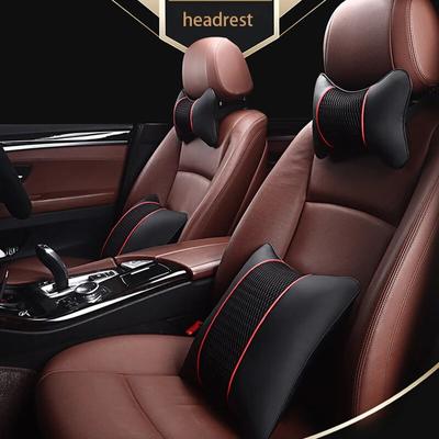 Car Neck Pillows Both Side Pu Leather 1pcs Pack Headrest For Head Pain Relief Filled Fiber Universal Car