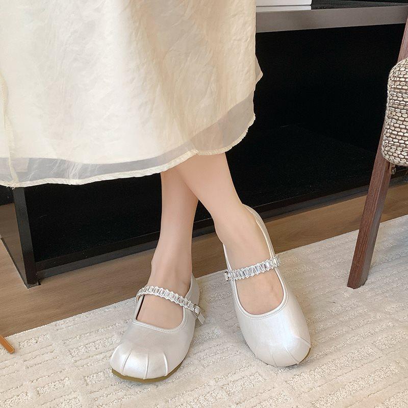 

2025 Skirt French Summer Evening Shoes Flat Single Shoes Women With New Mary Jane Women S Shoes Small Leather Shoes Are Beautiful 40