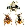 Brooch Pin Small Bee Shape Decorative Brooch with Enamel Finish Anti-Exposure Buckle Scarves Badge Party Accessory