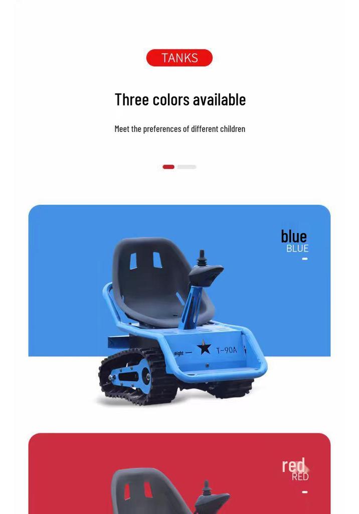 Children’s All-Terrain Electric Ride-On Mini Tank