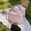 Vintage Polka Dot Drawstring Mini Bucket Bag