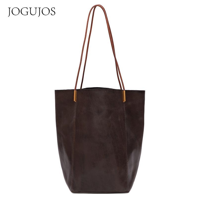 JOGUJOS leather large-capacity women's bag commuter casual women's bag high-texture women's tote bag