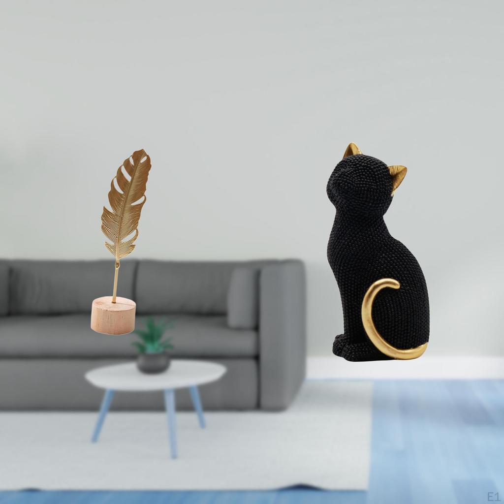 Nordic Creative Metal Sculpture Abstract Animal Figurine Resin Collectible Ornament for Table Party