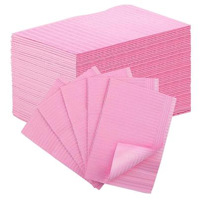 125Pcs Disposable Nail Mats Foldable Nail Paper Towels For Salon Manicure Tattoo Pink