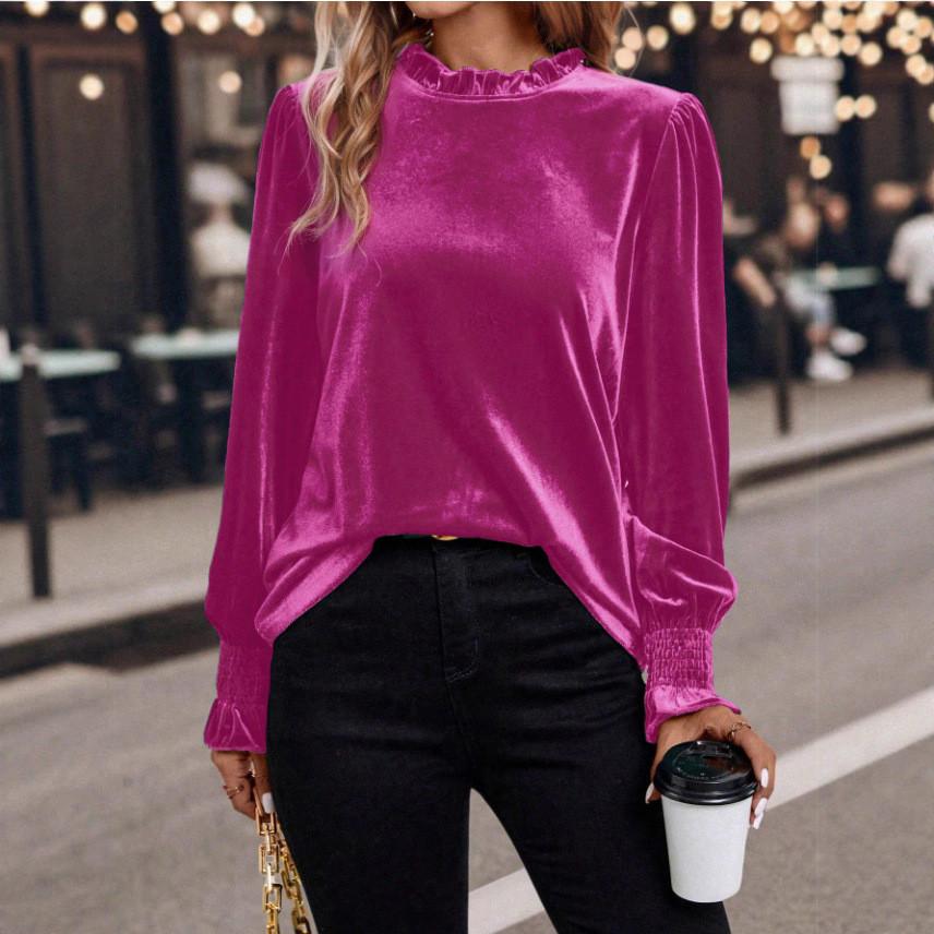 Tshirt Casual Long Sleeve Pullover With Spliced Design For Daily Wear