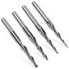 4Pcs Tungsten Steel Ball Nose End Mill Set High Hardness Double Flute Spiral Milling Tool CNC Taper Wood Metal Milling Cutter