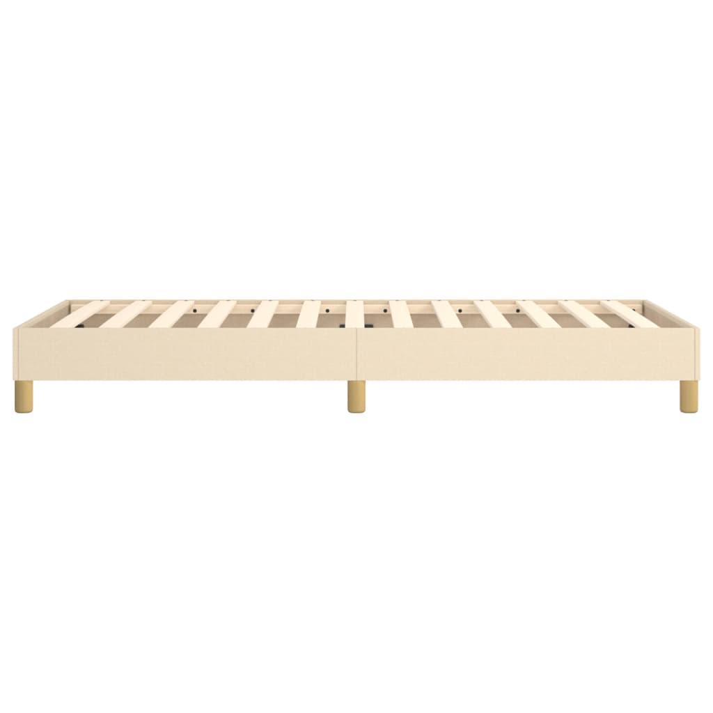 Vidaxl Bettrahmen Ohne Matratze Cremefarben 90X190 Cm Stoff