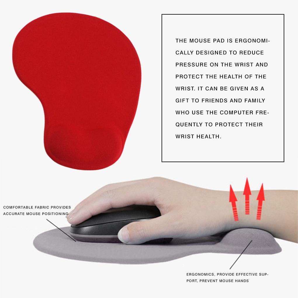 Mouse Mat Wrist Support Mice Pad Non-Slip Silica Gel Rest Mat Laptop