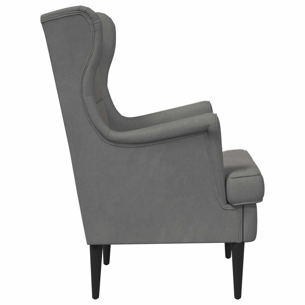 Armchair Dark Grey Velvet