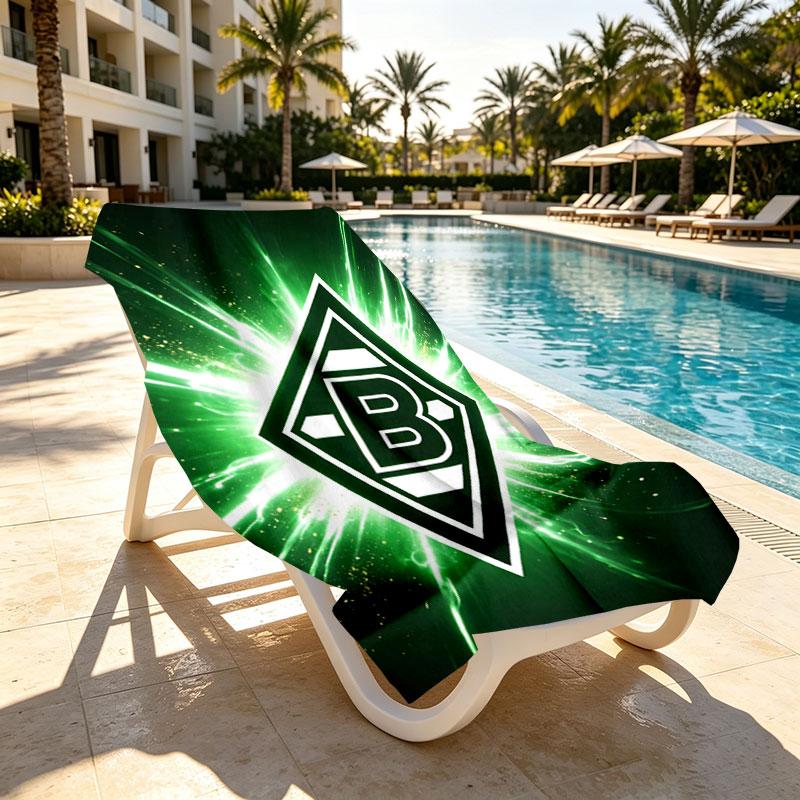 Borussia Mönchengladbach Baskılı Plaj Havlusu Tasarımı, Yumuşak, Hafif. Ev Banyo, Spa, Havuz, Yoga, Sörf, Kamp, Aile, Arkadaş İçin Hediye