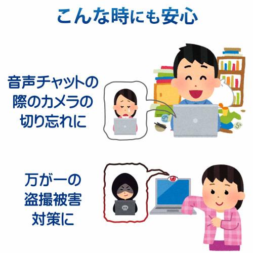 ELECOM Web camera lens protection cover S size 3 pieces ESE-01SBK