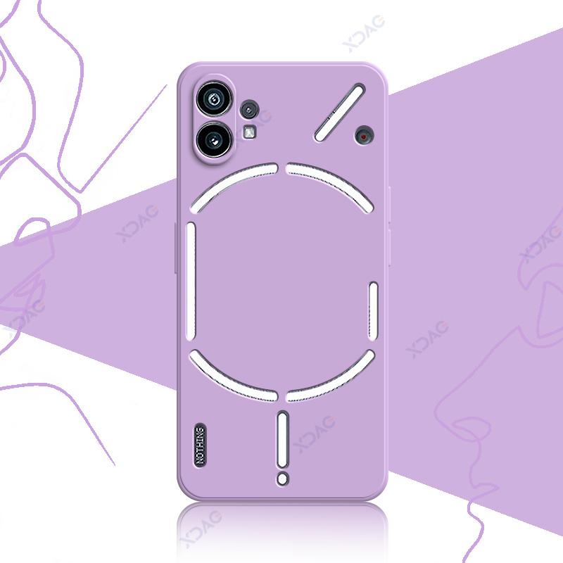

Чехол для мобильного телефона Nothing Phone 1 NothingPhone1 5G 360 Мягкий роскошный квадратный жидкий силиконовый чехол для задней панели Водонепроницаемая сумка Nothing Phone 1 фиолетовый