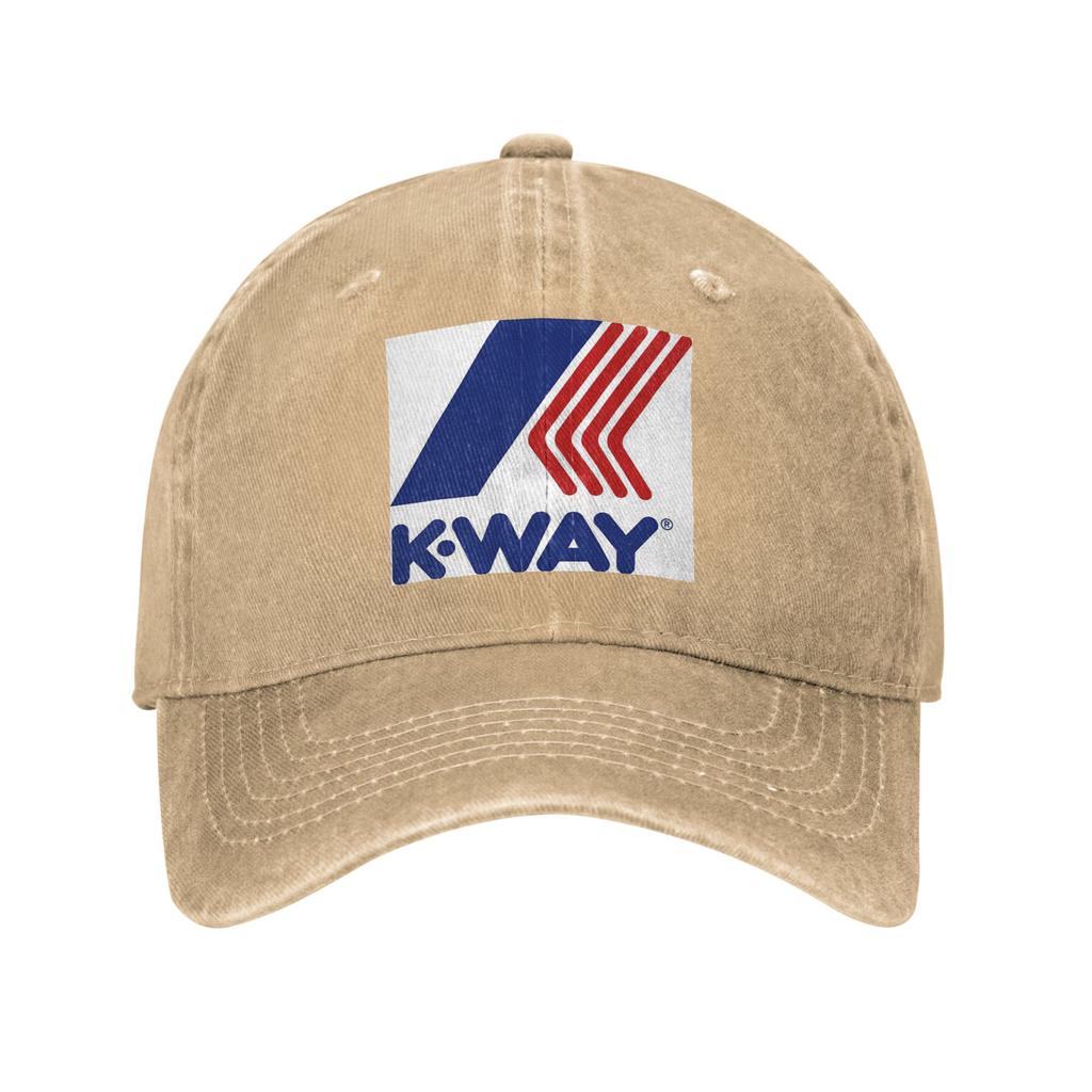 K-Ways Logo Washed Denim Cap Casual Baseball Caps Adjustable Hat Summer Unisex Baseball Hats