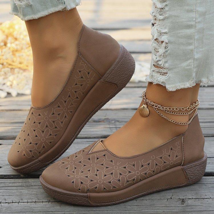 New Lazy Shoes Women's Summer New Hollow Platform Single Shoes