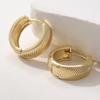 Vintage Concise Golden Plated Hoop Earrings for Women's  Punk Style Fit Daily Wearing Exquisite Jewelry Accessories Gifts