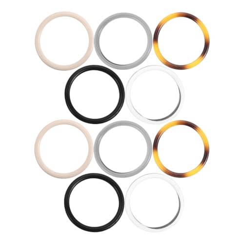 STOBOK Round Bag Handles, Set of 10, 5 Colors, Acrylic Handle Rings for Bag Repair and Replacement, Crafts, Knitting, Macrame, DIY Parts, Drawstring T