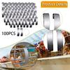 100Pcs Steel Cage Door Hooks Hanging Hooks Practical Fasteners Heavy Duty Accessories for Chicken Coop Doors for Pigeon Cages