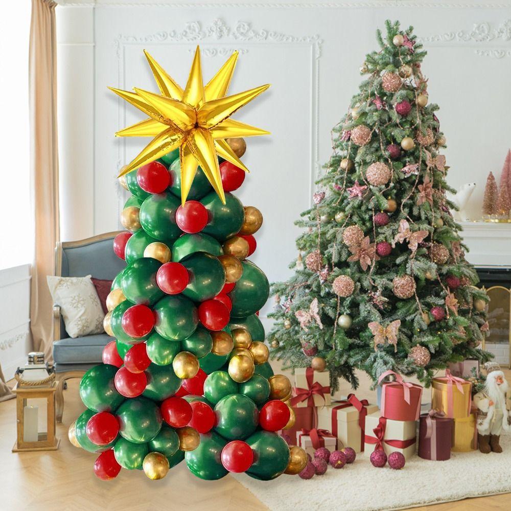 Decorações de Festa Verde Natal Vermelho Dourado Kit Arco Guirlanda de Balões de Látex Homens